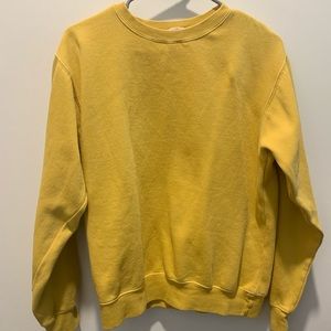 Brandy Melville Yellow Crewneck Sweatshirt
